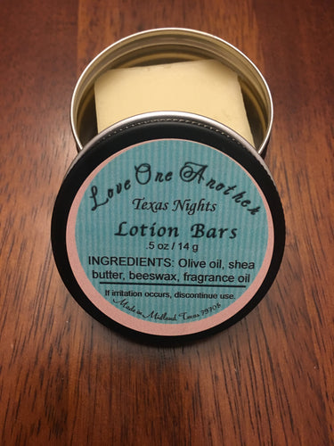 Travel Size Solid Texas Nights Lotion Bar