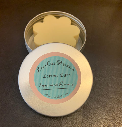 Solid Spearmint and Rosemary Lotion Bar